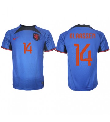Holland Davy Klaassen #14 Udebanetrøje VM 2022 Kort ærmer